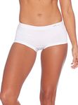 Boody | Women's Boyleg Briefs | Organic Bamboo Underwear | Seamless Boxers | White | Large | Single