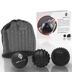 Spiky Massage Ball, Firm Massage Ball and Ridged Massage Ball (3 Pack) - for Myofascial Release, Trigger Point Therapy and Tight Muscles. For Plantar Fasciitis, Deep Tissue Self Massage and Trigger Point Therapy - SWD Wellness