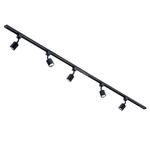 Litecraft Kitchen Track Light with Soho Fixture & GU10 LED Bulbs - (Black, 2M 5 Light)