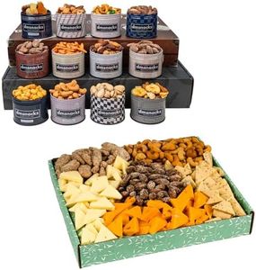 Ultimate Snack & Cheese Duo Gift Bundle – 12-Variety Nut Snack Box, Gourmet Cheese & Nuts Basket, Perfect Holiday Gift for Men, Women