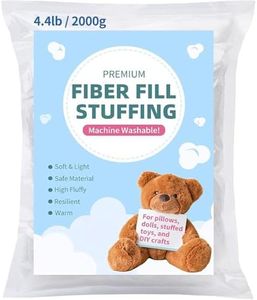Hayunfiys Premium Fiberfill Stuffing(4.4 lb / 2000 Grams),Polyester Stuffing for Animals Dolls DIY,Pillow and Cushion Stuffing, Fiber Fill Stuffing for Crochet, High Resilience Fill