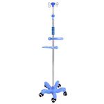 IV Pole IV Pole Stand,Portable Height Adjustable Infusion Stand Stainless Steel IV Bag Holder With 4 Hooks 5 Caster For Hospital Clinic And Home