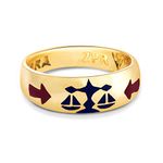 Zodiac Power Libra Alloy Ring - Gold Plated (14)