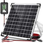 POWOXI 20W Solar Panel，12V Solar Panel Charger Kit + 8A Controller， Suitable for Automotive, Motorcycle, Boat, ATV, Marine, RV, Trailer, Powersports, Snowmobile etc. Various 12V Batteries.