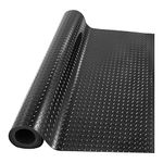 foriy 3.28ft x 16.4ft Diamond Rubber Floor Roll Garage Floor Mats Gym Floor Protector Mat Heavy Duty Commercial Grade Floor Mats Non-Slip Mat, Black