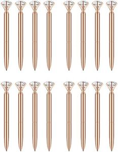 Fuhgkg 16 Pack of Rose Gold Diamond Ballpoint Pens Office Supplies Gifts Pen and Christmas Wedding Birthday with Black Ink