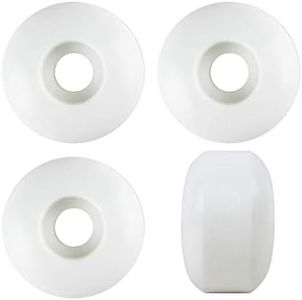 RaceBon 52mm Skateboard Wheels Hardness 95A Polyurethane Trick Skating Wheel Free ABEC-9 Bearings and Spacers Set of 4 (White)