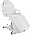 Artist hand Professional Hydraulic Tattoo Bed Swivel aesthetician Chair Adjustable Beauty Bed Esthetician Spa Bed for Eyelash Facial Bed Extensions Salon Equipment (White)