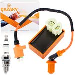 QAZAKY Performance AC CDI + Ignition Coil + Spark Plug A7TC GY6 50cc - 80cc 90cc 110cc 125cc 150cc 4-stroke Engines Scooter ATV Go Kart Moped Quad Go Kart Pit Dirt Racing Bike 139QMB 152QMI 157QMJ