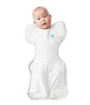 Love To Dream Swaddle Up - Arms Up Position - 97% Cotton, 3% Elastane - Light and Ultra Breathable - Versatile - Wearable Blanket - All Season - Sleep Bag - Small (1-3 months) - 1.0TOG - White Dreamer