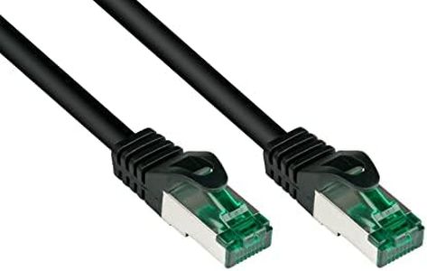 Good Connections® Premium Cat 6A Outdoor Patch Cable 30 m IP66 with Latch Protection 10-Gigabit Copper Conductor/CU - S/FTP, PiMF - 500MHz - for Outdoor Use, UV and Water Resistant - Black