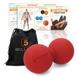 Massage Ball,5Billion Fitness Lacrosse Massage Ball for Deep Tissue Trigger Point,Peanut Massage Roller Ball for Back Leg Muscle Pain Relief Physical Therapy(Red)