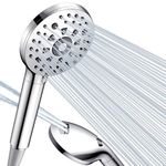 Digiroot Hard Water Filter Shower Head with 15 Stage Filter, 7 Spray Modes High Pressure Shower Head and 1.5M Hose, Universal Handheld Filtered Shower Heads for Remove Residual Chlorine - Silver