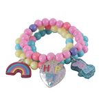 Lil Diva Li'l Diva Peppa Pig Pack Of 3 Multicoloured Beaded Bracelets For Girls 3 Years And Above