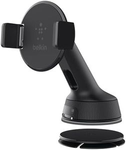 Belkin CAE Phone Car Mount Compatible with Devices up to 6 inches Wide, Convenient Mount Rotates 360 Degrees, (F8M978BT) , Black