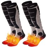 NOVAYARD Merino Wool Ski Socks Thermal Knee High Winter Snowboard Sport Socks Snowboarding Socks for Men & Women 2 Pairs