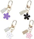 4 Pcs Women Keychain Flower Key Cha