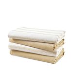 Kitchen Towels Set - Pack of 4 Cotton Dish Towels for Drying Dishes, 18”x 28”, Kitchen Hand Towels, Absorbent Tea Towels, Premium Dish Towel for Kitchen, Quick Drying - Beige