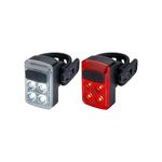 BBB Cycling Slide USB Rechargeable Bike Light Set I Bicycle LED Front Light & Rear Light I Flexible Strap Attachment I Visibility Lights For Bike I BLS-237