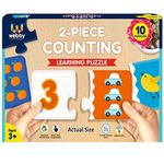 Webby Counting Numbers 2 Pieces Learning Pack Jigsaw Puzzle, Montessori Early Educational Pre School Puzzle Toys for 3+ Years Kid