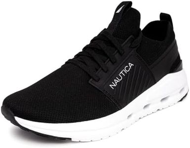 Nautica Mens Running Sneakers Sport Fashion Lace-Up Athletic Soft Shoes for Gym Tennis Men – Cushioned, Breathable, Lightweight & Comfortable-Gareth-Black White-Size 13