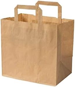 BIOZOYG Bolsas grandes de papel respetuosas del medio ambiente I Bolsas de regalo Bolsas de papel biodegradables, compostables I 250 x bolsas de papel marrón 26 x 17 x 25 cm