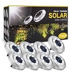 ZFITEI Solar Lights Outdoor Garden,8 Packs Solar Garden Lights Outdoor Waterproof Solar Pathway Lights Bright In-Ground Lights Outdoor Lighting Decor, Garden Decorations.Bright White