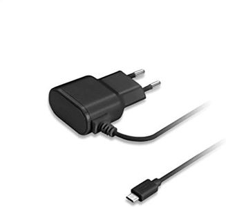 Aiino - Cargador de Pared Samsung 1USB 1A con Cable Micro USB de 1.6m - Negro