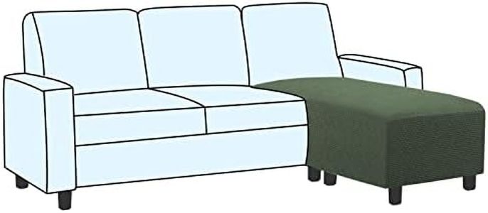 H.VERSAILTEX Ottoman and Sofa Seat Cushion Combined Cover Slipcover Rectangle Sofa Slipcover Fit Length 56'-75' Suitable for L Shaped Seat Cushion Cover or Chaise Part Cover Thick Soft - Bronze Green