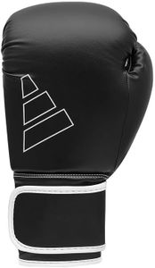 adidas Boxing Gloves - Hybrid 80 - for Boxing, Kickboxing, MMA, Bag, Training & Fitness - Boxing Gloves for Men & Women - Weight (16 oz, Black/White)