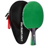 Ping Pong Paddle - 5 Star Premium Table Tennis Paddle + Portable Storage Case for Free | raquette de ping Pong for Indoor & Outdoor Games by Sport Game Pro (Green)