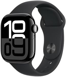 Apple Watch Series 10 GPS 42mm Jet Black Aluminium Case with Black Sport Band - M/L