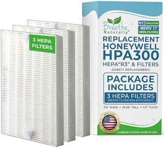 Breathe Naturally HRF-R3 HEPA Replacement Filter R (3 Pack) for Honeywell HPA300, HPA200, HPA100 True HEPA Replacement R Filters