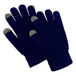 ZaySoo Touch Screen Winter Gloves Warm Woolen Mittens for Men Women Children - Pair of 1 (Blue)