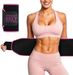 Lisacool Waist Trainer for Women Lower Belly Fat,Waist Sweat Band for Women,Belly Band Sweat Belt,Stomach Wrap,Body Shaper Black/Pink