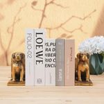 Mervkis Book Ends for Shelves to Hold Books Heavy Duty,Decorative Bookend for Bookshelf Décor,Cute Animal Dog Book Stopper Labrador Retriever Statues for Home, Office Desk Decoration,1pair