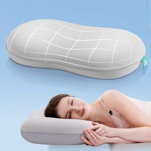 Elegear Cervical Neck Pillow for Pain Relief - Zero Pressure Memory Foam Cooling Pillow for Sleeping, Ergonomic Contour Pillow with Induction Spring Design for Back & Stomach Sleeper - M