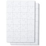 Mr. Pen- Blank Puzzle, 8 Pack, 28 Pieces/Pack, 5.5 x 8.1 Inches, White, Blank Puzzles to Draw on, White Puzzle, All White Puzzle, Blank Puzzle Pieces to Write on, Blank Jigsaw Puzzle Pieces