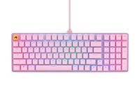 Glorious Gaming - Custom Keyboard - Hot Swappable Mechanical Switches - Full Size Pink Wired Keyboard - Low-Profile Cherry Mx Style - Double Shot Keycaps & Linear Switches PC Gaming Setup Accessories