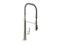 Kohler 24982-SN Purist Kitchen Sink Faucet, Vibrant Polished Nickel