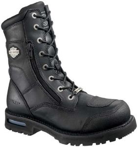 HARLEY-DAVIDSON Men's Riddick 8-Inch Lace-UP Black Motorcycle Boots D98308 Black Size: 10