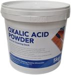 Oxalic Acid Powder Deck Cleaning Powder for Wood, Stone | Ideal Bleaching Powder | Food and Ink Stain Remover | Metal Rust Cleaner, 5 Kg