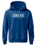 ADRO Hoodies for Men | Printed Hoodie for Men | Cotton Hoodie | Mens Hoodies | Sweatshirt for Men | Hooded Hoodie|H24-ADRO-RB-XL Royal Blue