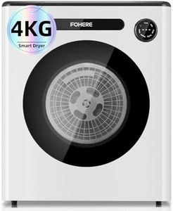4KG Vented Tumble Dryer, 1200W Compact Freestanding Front Tumble Dryer, 6 Drying Modes, Smart Drying, Digital Control with Hygrometer Sensor, Customisable Timer, for Apartment, Home, Dorm, RVs, White