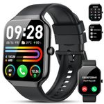 Smart Watch for Men Women Answer/Make Calls, 1.96" Fitness Watch, Fitness Tracker with Heart Rate Sleep Monitor, Step Counter, 110+ Sports Activity Trackers, IP68 Waterproof Smartwatch for Android iOS