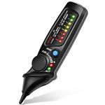 BSIDE AVD06 Non-Contact Voltage Detector Electric Power Socket Outlet AC Voltage Tester Pen 12-1000V Auto/Manual Mode Adjustable Sensitivity NCV Live Wire Check with Color LED Indicator and Flashlight