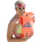 New Wave Swim Buoy for Open Water Swimmers and Triathletes - Bouee Natation eau Libre - Light and Visible Float for Safe Training and Racing (Orange PVC Medium-15L)