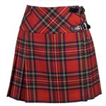 The Scotland Kilt Company Ladies Tartan Scottish Mini Billie Kilt Mod Skirt - Royal Stewart - Adjustable Buckle High Rise Flattering Fit Skirt - 12 UK