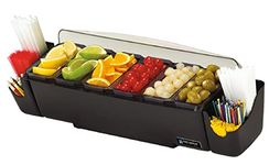 San Jamar BD4006S 10 Piece The Dome Garnish Center, 3qt Capacity, 22" Length x 7-1/2" Width x 8-1/2" Height