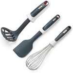 Zyliss Mini Masher & Scoop, Mini Whisk & Does It All Spatula - Dishwasher-Safe Food Masher, Small Whisk & Silicone Spatula Set for Kitchen Accessories - 3 Piece